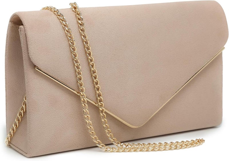 DASEIN Women Faux Suede Evening Clutch Bags Formal Party Clutches Wedding Purses Cocktail Prom Clutches - Image 2